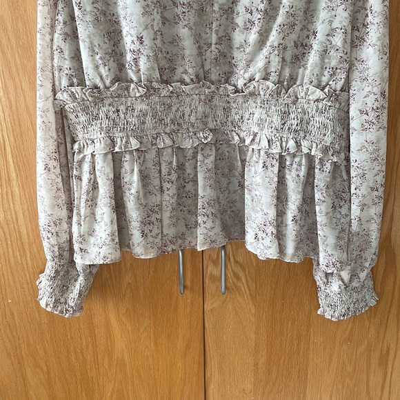 NWOT perfectlyPriscilla boutique sz 22/24 Give Me A Sign Floral Top - Light Sage - Picture 5 of 8
